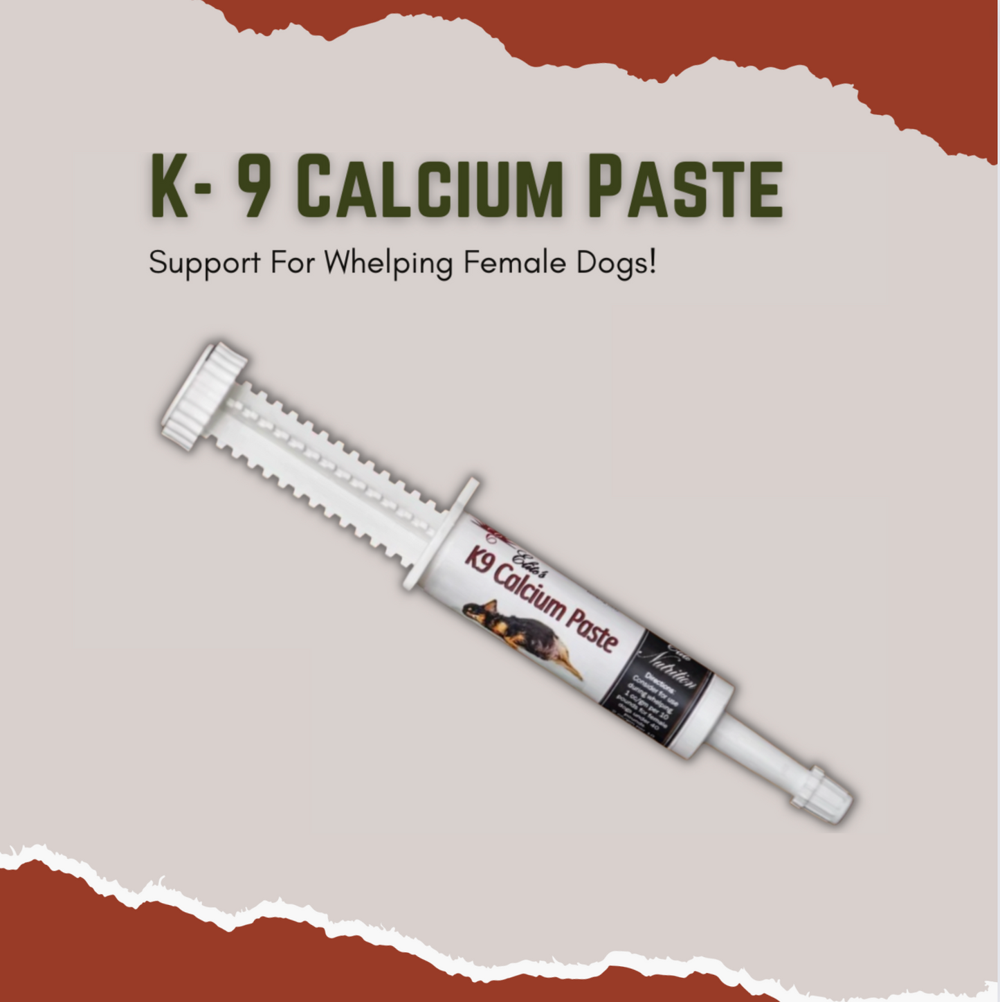 K-9 Calcium Paste - Canine Whelping Support For Females