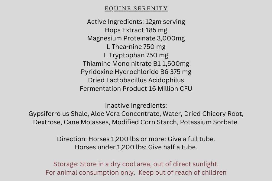 Equine Serenity - Muscle, Tendons and Nerve Health