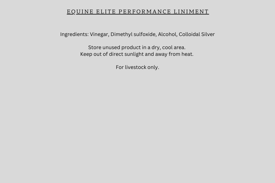 Elite Performance Liniment - Sore Muscles and Tendons