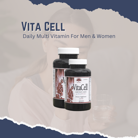 Are you ready to feel the power of complete daily nutrition? Vita Cell is the ultimate daily multivitamin, designed to give your body the essential vitamins and minerals it needs to stay healthy. With bone and tissue supportive minerals and gentle, absorbable iron, Vita Cell is the perfect choice for men and women looking to feel their best every day.