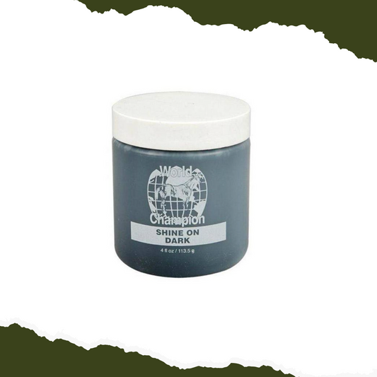 Provides show ring shine for eyes, ears and muzzles Brings out extra glow and highlights facial expressions Long lasting and will not fade Enhances natural color of the skin 4 oz. jar Choose "Dark" or "Natural"