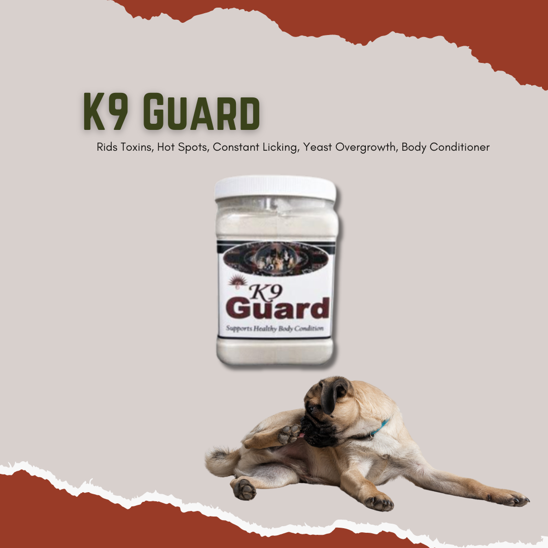 Ensure the well-being of your beloved pet with K9 Guard! This potent formula eliminates toxins, hot spots, excessive licking, and yeast overgrowth, while also acting as a body conditioner. Keep your furry companion happy and thriving with K9 Guard.