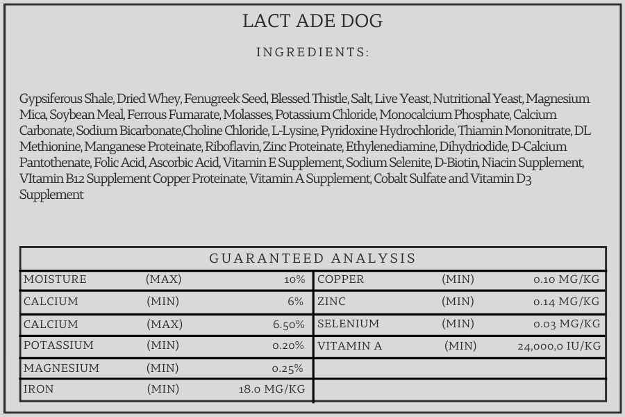 Lact Ade - Canine Lactation Support