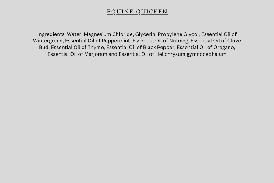 Equine Quicken - Essential Oil Liniment