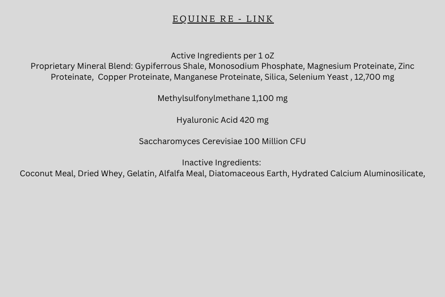 Equine Re- Link -  Helps Restore Calcium Imbalances in the Body
