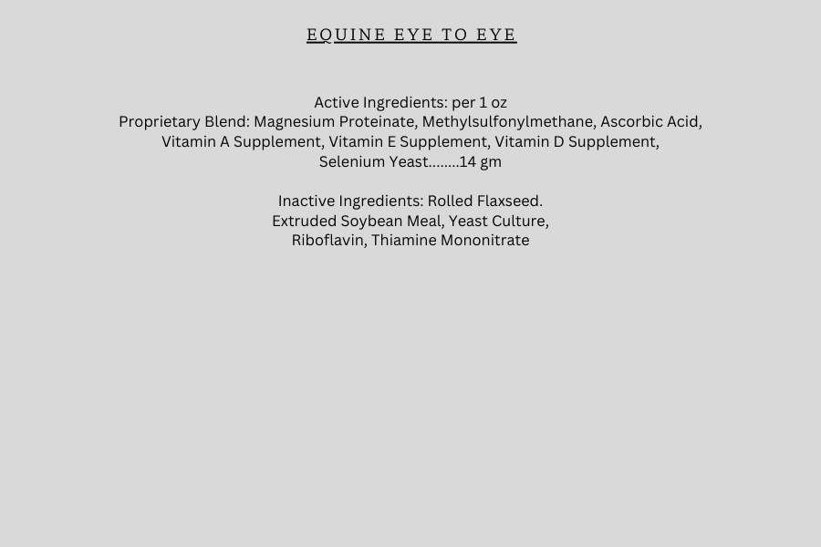 Equine Eye to Eye -Support Equine Eye & Vision Health