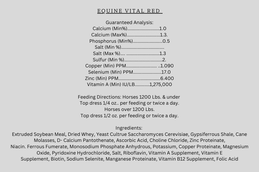 Equine Vital Red EQ - Improve Energy and Endurance While Building Healthy Red Blood Cells