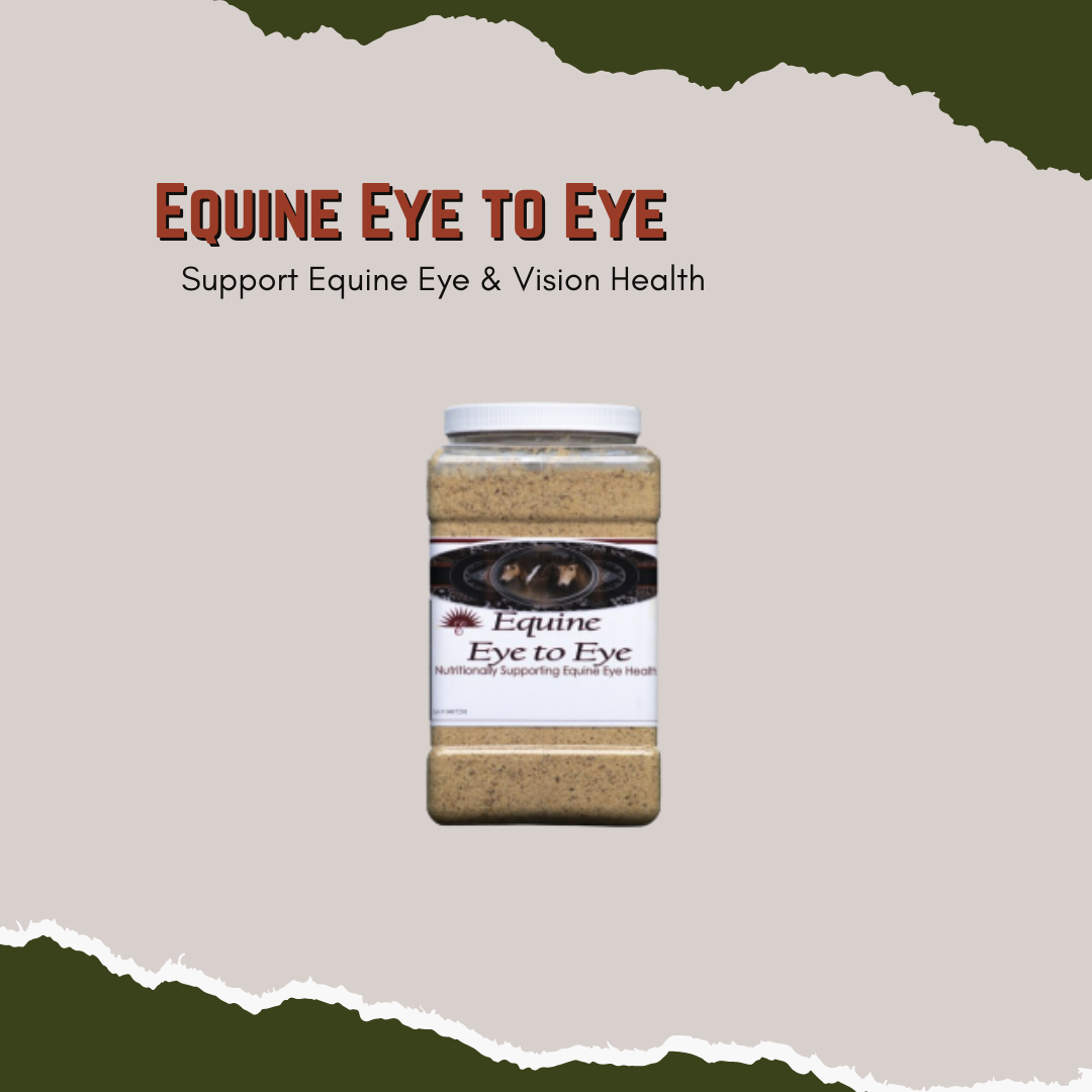 Size: 5lb Container Internal blend to support eye health. Light sensitivity, moon blindness, injury or sudden shying. Antioxidants of Vitamin A and selenium yeast help promote healing