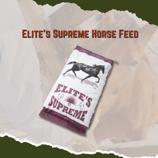 Elites Supreme Horse Feed provides a balanced and nutrient-rich formula, with around 25% less corn (than "Yoder Brothers" feed.) and higher oats content than traditional feeds